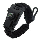 Bracelet de Survie Réglable en Paracorde Avec Lumière LED Sifflet et Boussole Grady