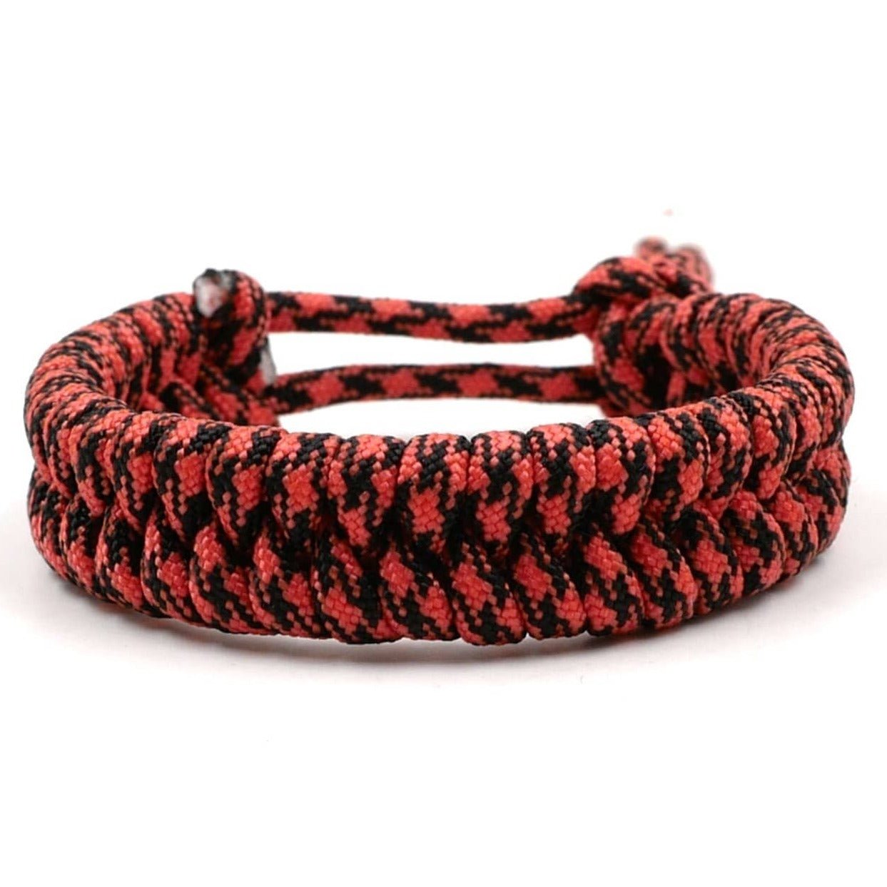 Bracelet de Survie Taille Réglable Paracorde Rouge et Noire - Mon Bracelet Homme
