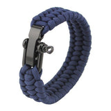 Bracelet de Survie Tressé en Paracorde Est en Acier Inoxydable Avec Manille Lincoln - Mon Bracelet Homme