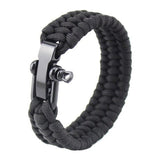 Bracelet de Survie Tressé en Paracorde Est en Acier Inoxydable Avec Manille Martin - Mon Bracelet Homme