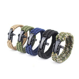 Bracelet de Survie Tressé en Paracorde Est en Acier Inoxydable Avec Manille Martin - Mon Bracelet Homme