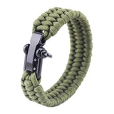 Bracelet de Survie Tressé en Paracorde Est en Acier Inoxydable Avec Manille Silas - Mon Bracelet Homme
