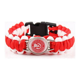Bracelet de Survie Tressé Logo Équipe Basketball Elijah - Mon Bracelet Homme