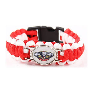 Bracelet de Survie Tressé Logo Équipe Basketball Justin - Mon Bracelet Homme