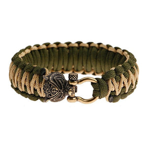 Bracelet de Survie Viking en Paracorde Avec Une Tête D'Ours Genesis - Mon Bracelet Homme