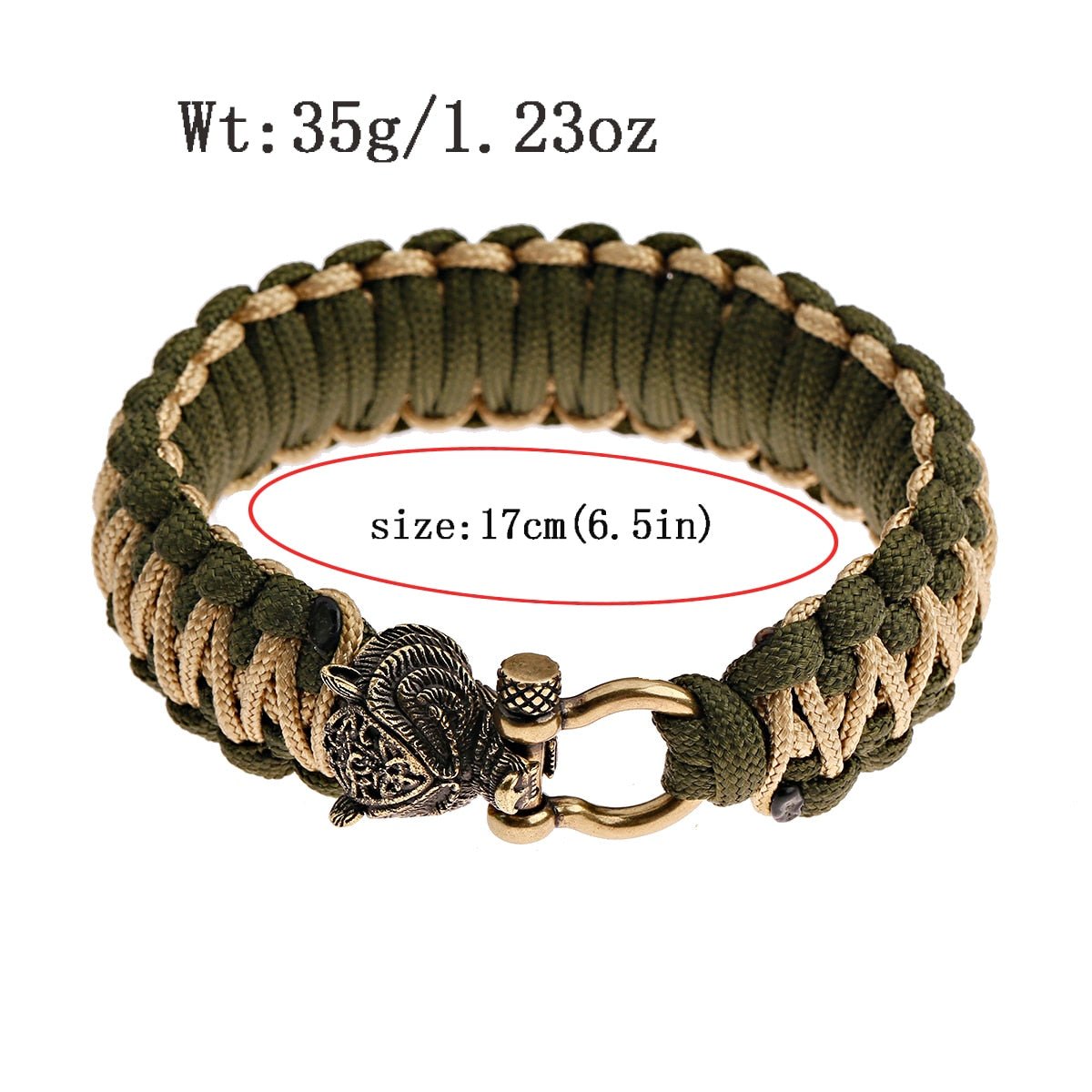 Bracelet de Survie Viking en Paracorde Avec Une Tête D'Ours Genesis - Mon Bracelet Homme