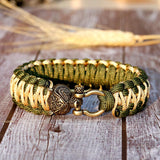 Bracelet de Survie Viking en Paracorde Avec Une Tête D'Ours Genesis - Mon Bracelet Homme