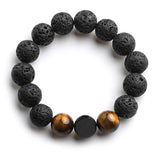 Bracelet d'Energie en Pierre de Lave Homme en Perle - Mon Bracelet Homme