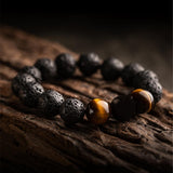 Bracelet d'Energie en Pierre de Lave Homme en Perle - Mon Bracelet Homme