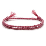 Bracelet Discret En Corde De Coton Tissé