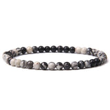 Bracelet Discret En Pierre Naturelle De 4mm Pour Homme