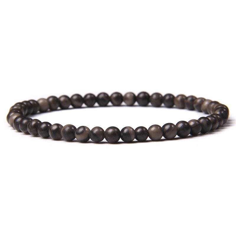 Bracelet Discret En Pierre Naturelle De 4mm Pour Homme - Mon Bracelet Homme