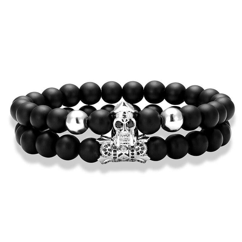 Bracelet Double en Perles Homme en Pierre - Mon Bracelet Homme