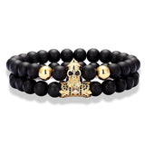Bracelet Double en Perles Homme en Pierre - Mon Bracelet Homme
