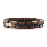 Bracelet en Bois de Noyer pour Homme Noir et Marron - Mon Bracelet Homme