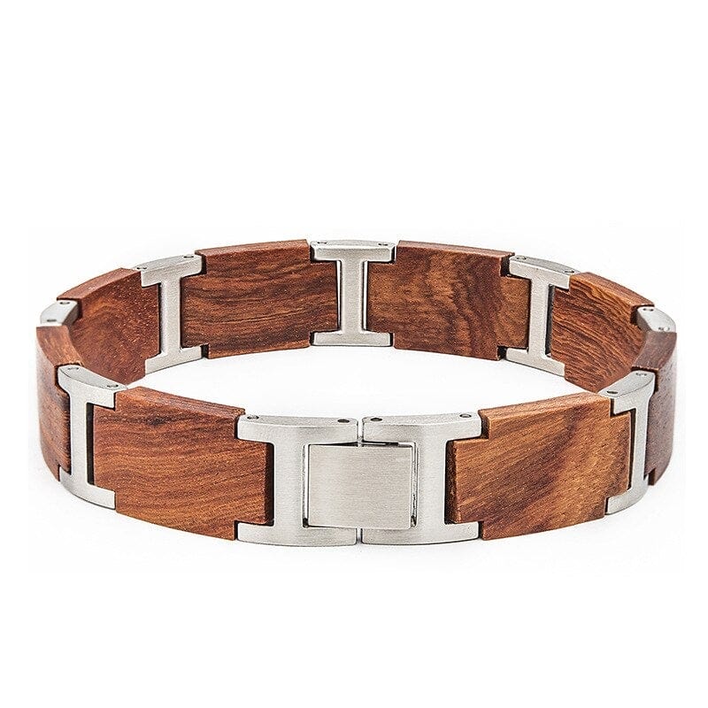 Bracelet en Bois et en Métal pour Homme - Mon Bracelet Homme