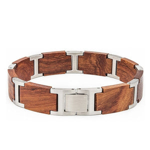 Bracelet en Bois et en Métal pour Homme - Mon Bracelet Homme