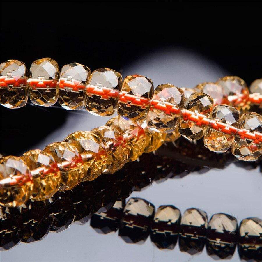 Bracelet En Citrine Naturelle au Cordon Rouge pour Homme - Mon Bracelet Homme