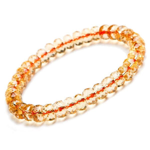 Bracelet En Citrine Naturelle au Cordon Rouge pour Homme - Mon Bracelet Homme