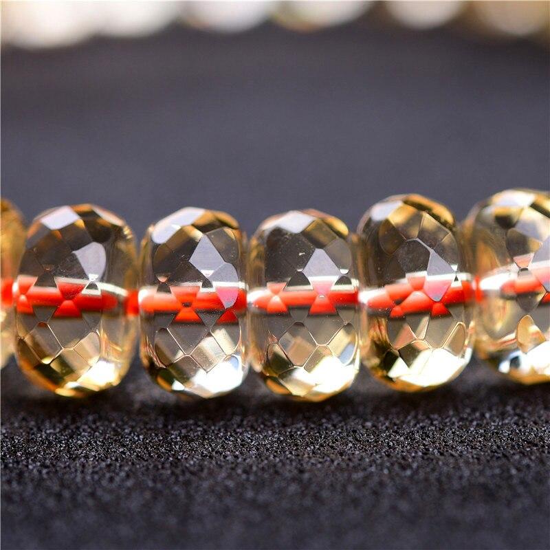Bracelet En Citrine Naturelle au Cordon Rouge pour Homme - Mon Bracelet Homme