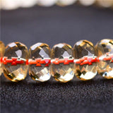 Bracelet En Citrine Naturelle au Cordon Rouge pour Homme - Mon Bracelet Homme