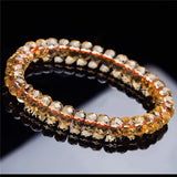 Bracelet En Citrine Naturelle au Cordon Rouge pour Homme - Mon Bracelet Homme