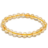 Bracelet En Citrine Naturelle Jaune Élastique pour Homme