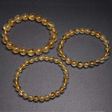 Bracelet En Citrine Naturelle Jaune Élastique pour Homme - Mon Bracelet Homme