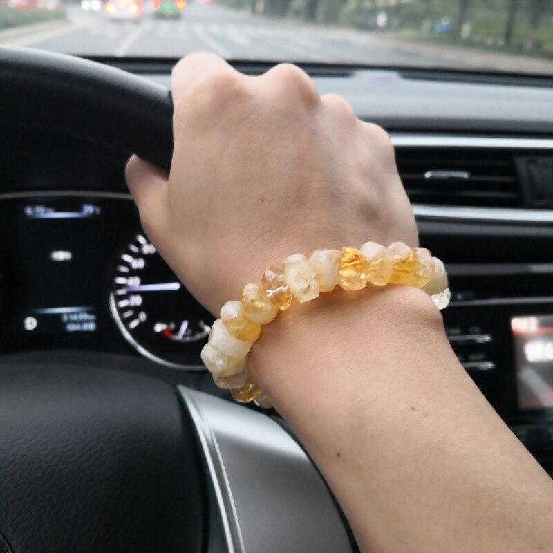 Bracelet En Citrine Naturelle Jaune Harris pour Homme - Mon Bracelet Homme