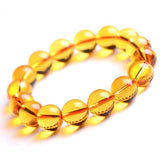 Bracelet En Citrine Naturelle Jaune pour Homme