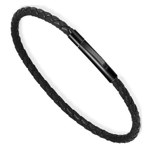 Bracelet En Corde Fine En Cuir Tressé Pour Homme - Mon Bracelet Homme