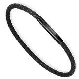 Bracelet En Corde Fine En Cuir Tressé Pour Homme