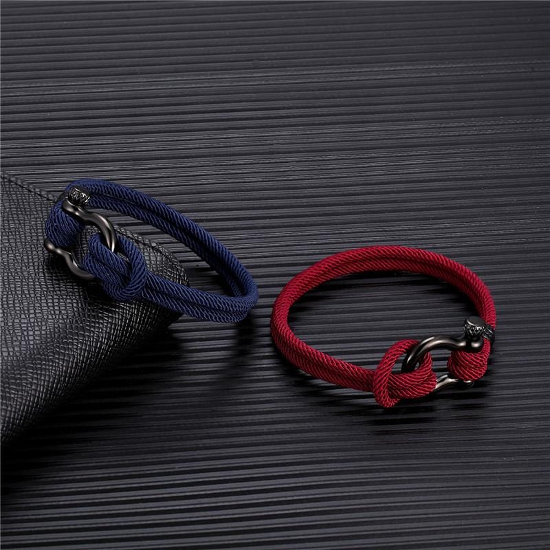 Bracelet en Corde Marin avec Manille Homme - Mon Bracelet Homme