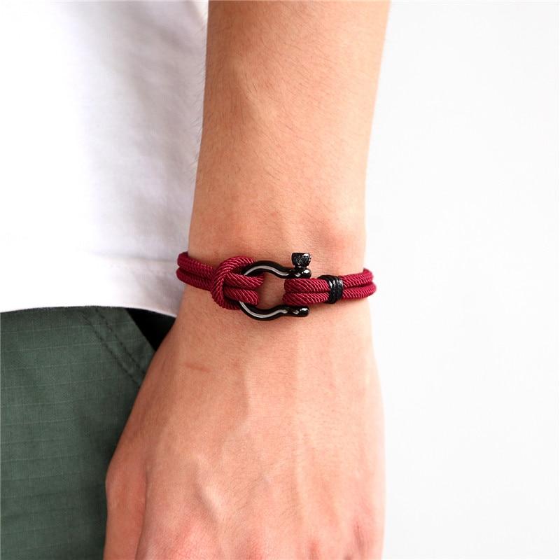 Bracelet en Corde Marin avec Manille Homme - Mon Bracelet Homme