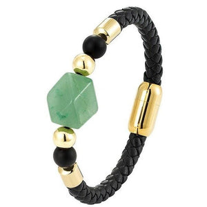 Bracelet En Cuir Avec Pierre De Jade Hayes pour Homme - Mon Bracelet Homme