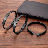 Bracelet En Cuir Véritable Décontracté Pour Homme - Mon Bracelet Homme