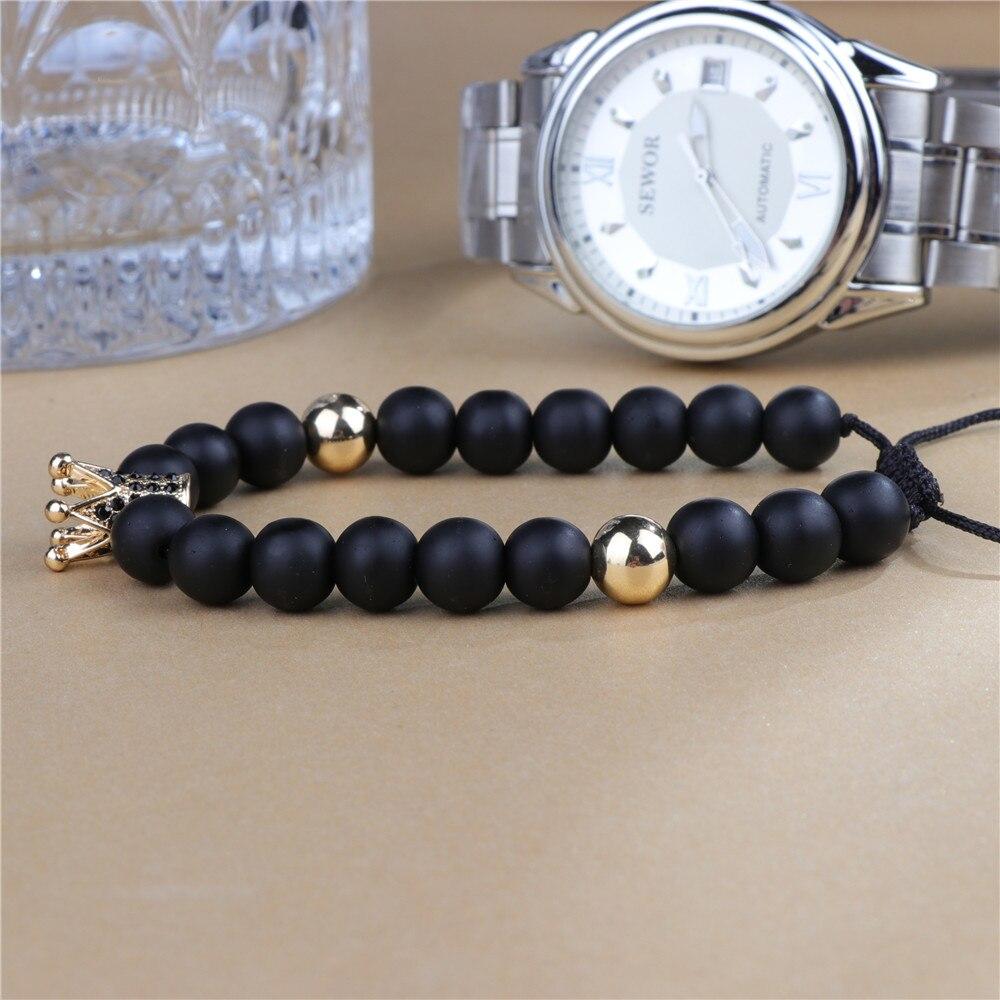 Bracelet en Perles Shamballa Couronne - Mon Bracelet Homme