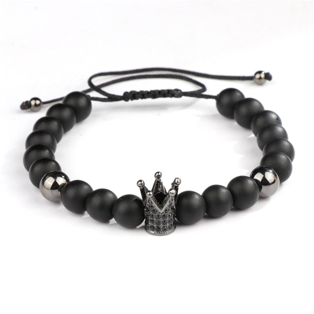 Bracelet en Perles Shamballa Couronne - Mon Bracelet Homme
