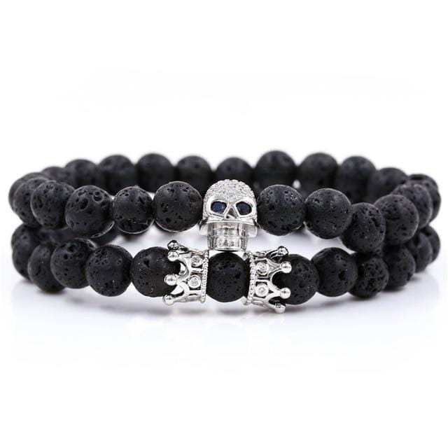 Bracelet en Perles Ténébreux en Pierre - Mon Bracelet Homme
