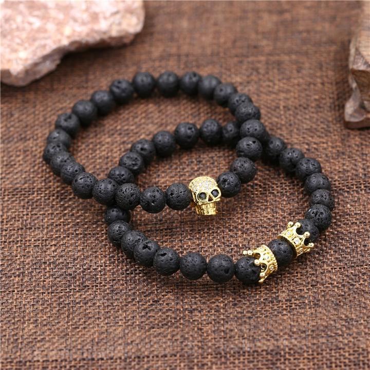 Bracelet en Perles Ténébreux en Pierre - Mon Bracelet Homme