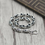 Bracelet Fin Tête De Mort en Argent Homme - Mon Bracelet Homme