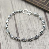 Bracelet Fin Tête De Mort en Argent Homme - Mon Bracelet Homme