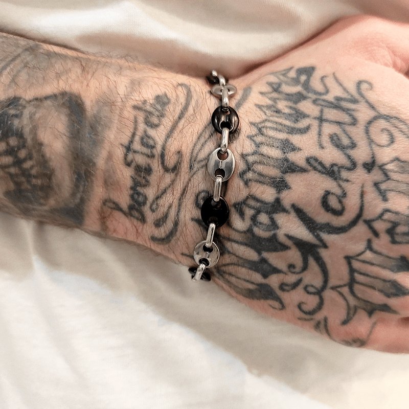 Bracelet Grain de Café Acier - Mon Bracelet Homme