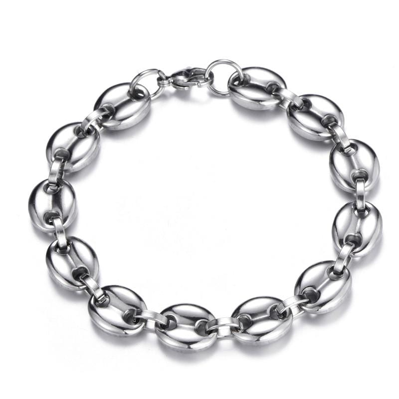 Bracelet Grain de Café Argent - Mon Bracelet Homme