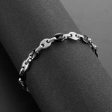 Bracelet Grain de Café Argent et Noir - Mon Bracelet Homme