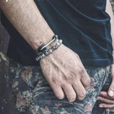 Bracelet Grande Ancre Homme en Cuir - Mon Bracelet Homme
