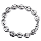 Bracelet Gros Grain de Café Argent