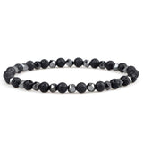 Bracelet Hématite 4Mm Discret pour Homme en Perles