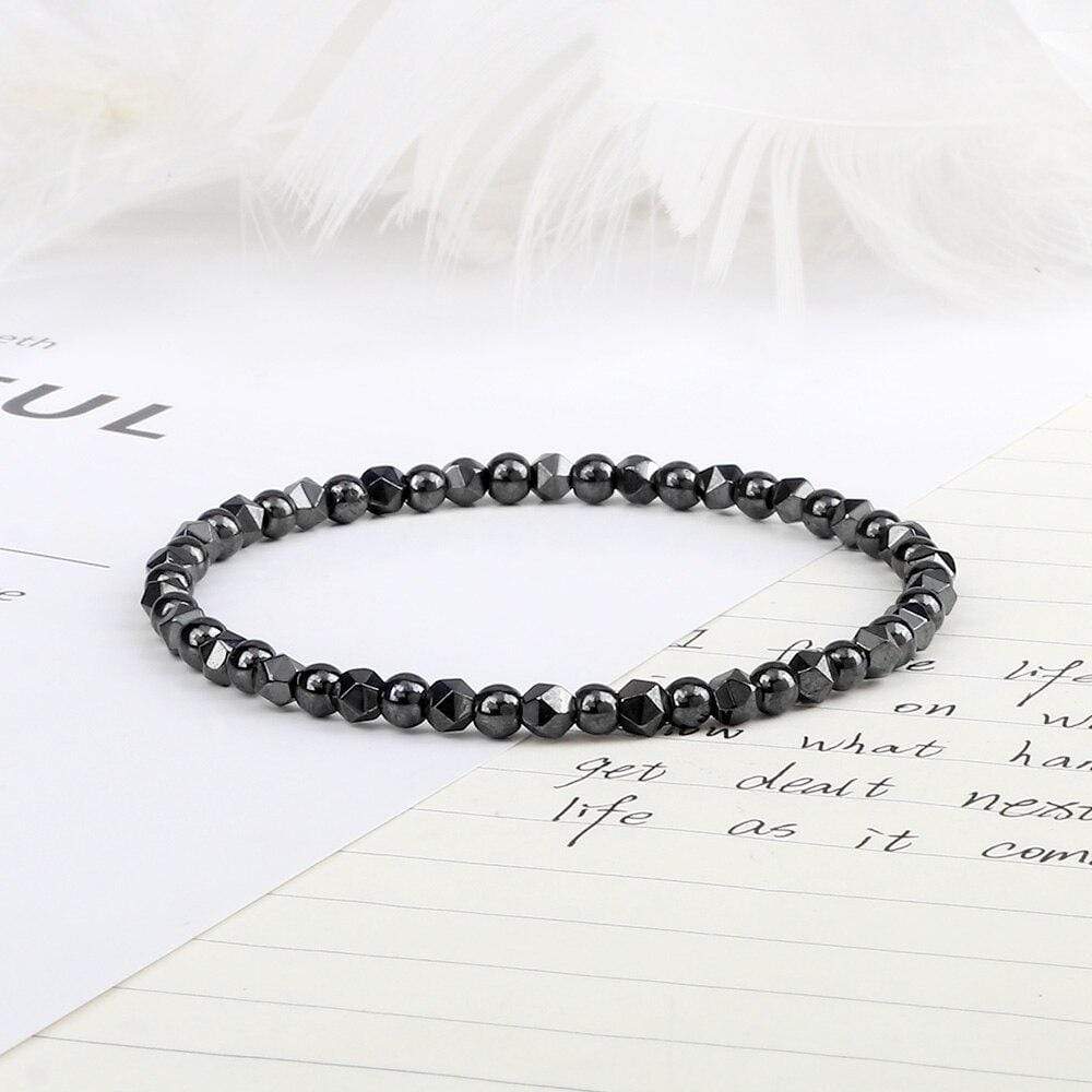 Bracelet Hématite 4Mm Jasper pour Homme en Perles - Mon Bracelet Homme
