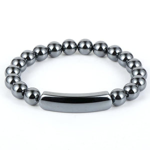 Bracelet Hématite En Perles Effet Miroir pour Homme - Mon Bracelet Homme